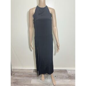 Nostrasantissima Women's Halter ‎ Dress Size 36 Black With Spaghetti Strap